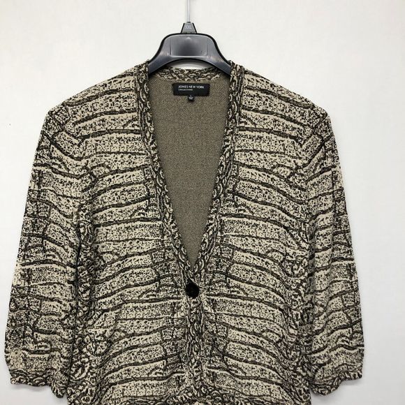 Jones New York Collection Women Knit Cardigan Sweater Size Large M132 -23 - Picture 10 of 14